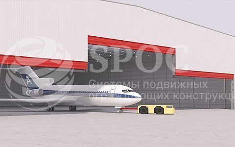 Ангарные ворота шторного типа мультисекционные