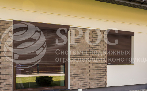 Рольставни витринные из пенозаполненного профиля перфорированного RH58PN