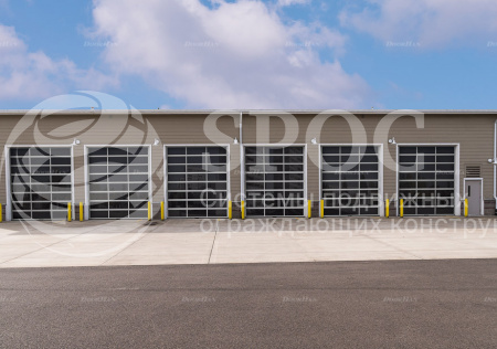 Промышленные ворота с панорамным остеклением Doorhan ISD02 (3000х2400)