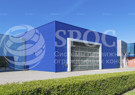Промышленные ворота с панорамным остеклением Doorhan ISD02 (3200х3400)